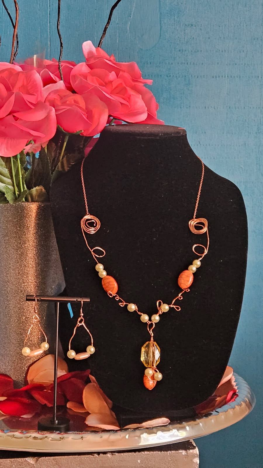 Copper Pearl Necklace