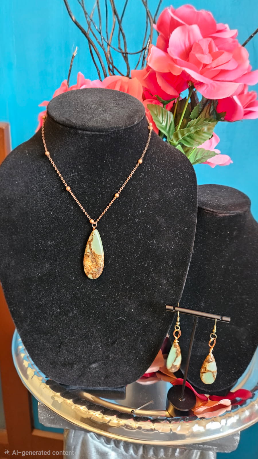 Bronzite and Aqua Terra Jasper Set