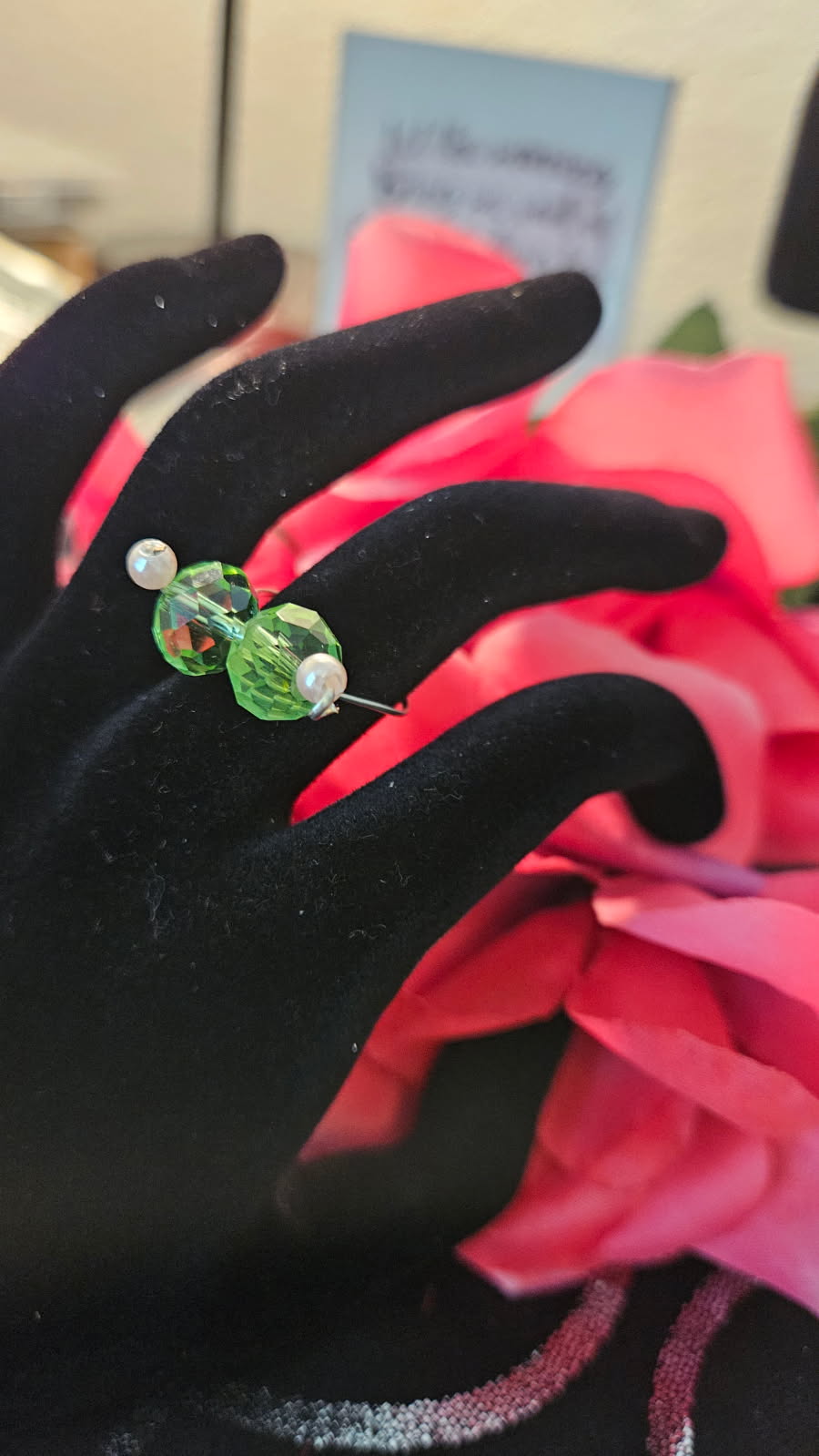Green glass ring