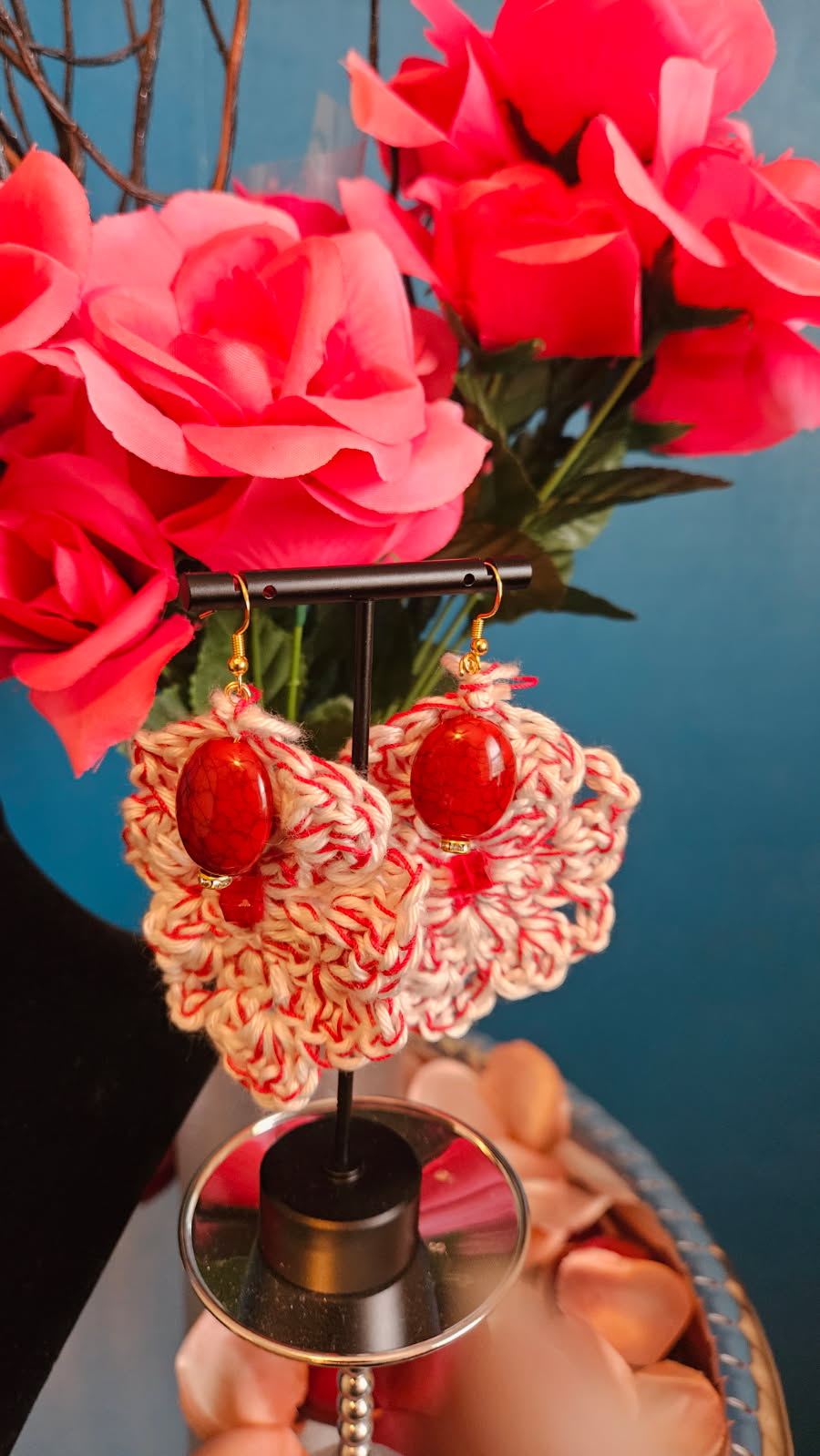 Peppermint Patty Crochet Earrings