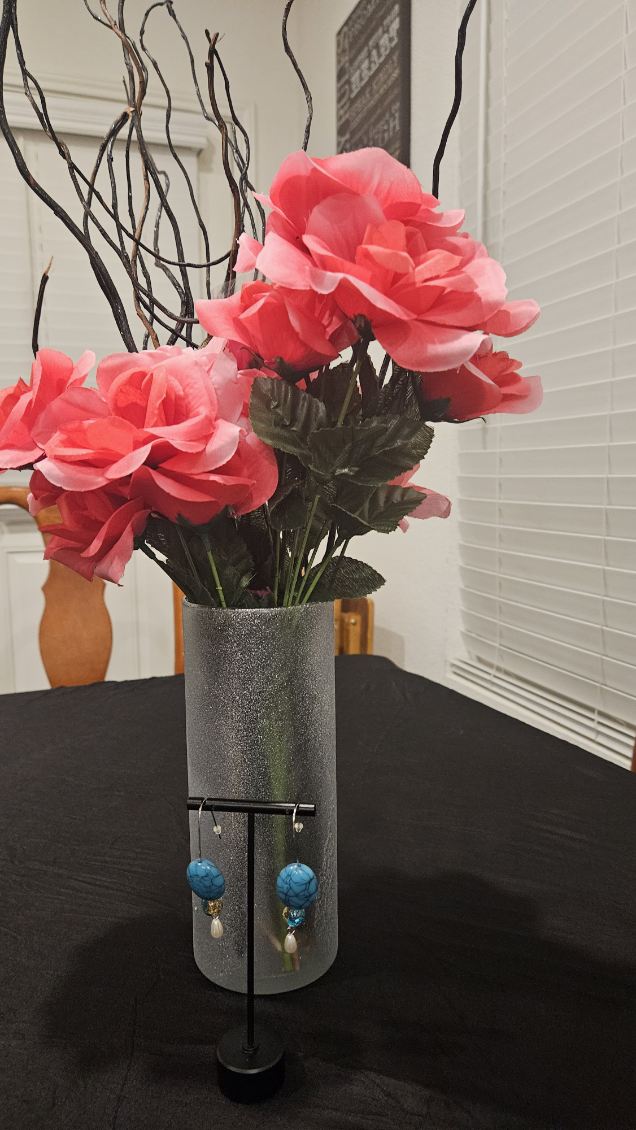 Turquoise Pearl Earrings