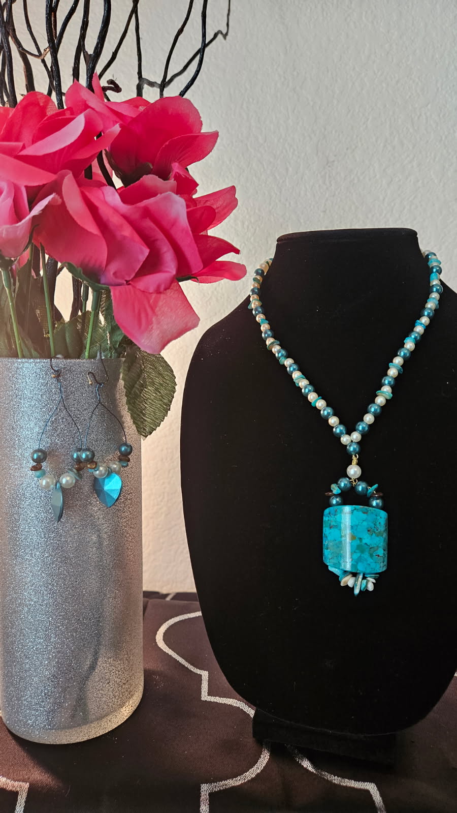 Turquois and Pearls Necklace