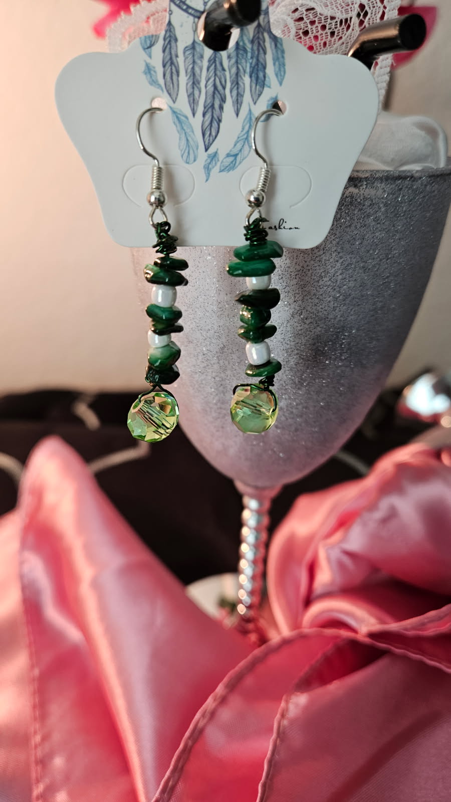 Rocky Green Earrings